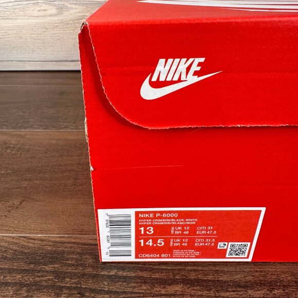 Nike P 6000 Hyper Crimson Mens Size 13 White Metallic Silver Black CD6404 801 - Picture 8 of 8